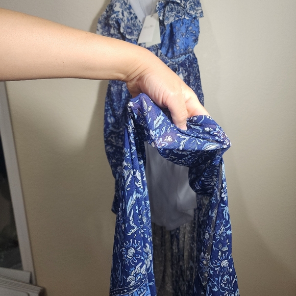 NWT Miss Me Ruffle Print Maxi Dress - Picture 9 of 15